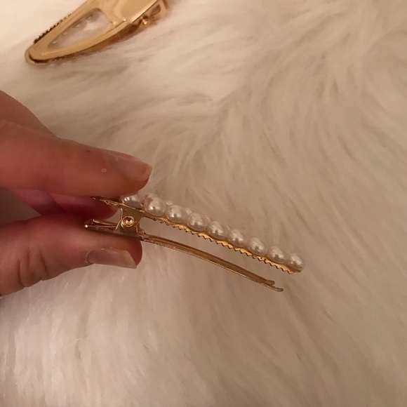Set of 2 Pearl Hair Barrette Clip - Picture 5 of 7